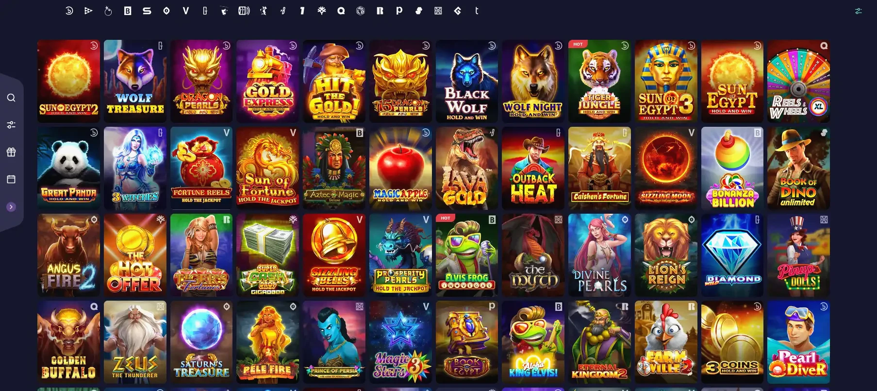 Betspino mobiel casino interface op smartphone